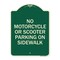 Signmission No Motorcycle or Scooter Parking on Sidewalk Heavy-Gauge Aluminum Sign, 24" x 18", G-1824-23840 A-DES-G-1824-23840 - alternate 1